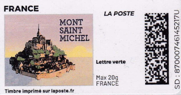 Mont Saint Michel 3 in colour. Redesign without Laposte logo