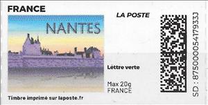 Stamp, Nantes. Redesign without Laposte logo, France,  , Townscapes / City Views