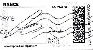 Stamp, Pen 2. Redesign without Laposte logo, France,  , Stationery