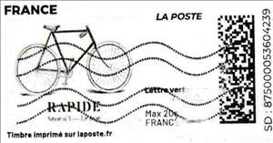Stamp, Rapide No 1 Fixie. Redesign without Laposte logo, France,  , Bicycles