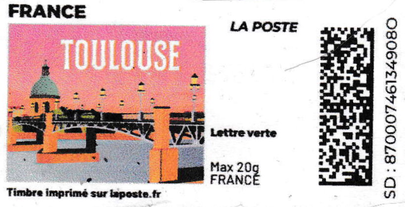 Toulouse 3 in colour. Redesign without Laposte logo