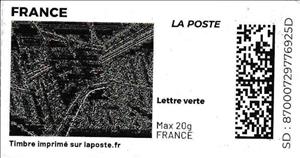 Stamp, White on black Street Viiew, France,  , Townscapes / City Views