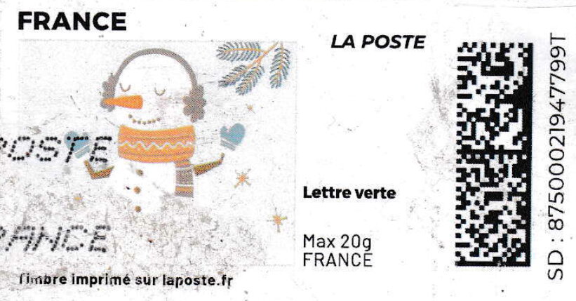 Winter. Snowman. Redesign without Laposte logo