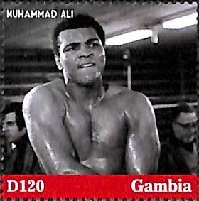 Stamp, Muhammad Ali, Gambia,  , Boxing, Famous People, Sports
