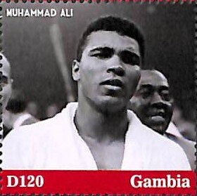 Stamp, Muhammad Ali, Gambia,  , Boxing, Famous People, Sports