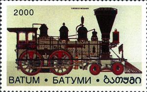 Stamp, Locomotives, Georgia, Batumi,  , Locomotives, Railways