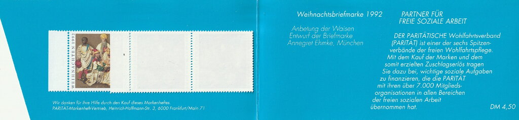 Booklet, Booklet-"Adoration of the Magi", Germany, Federal Republic,  , Biblical Accounts, Christmas, Feasts, Headgear, Kings, Religion