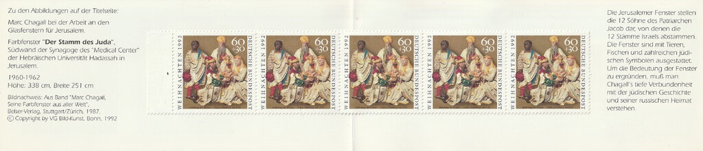 Booklet, Booklet-"Adoration of the Magi", Germany, Federal Republic,  , Biblical Accounts, Christmas, Feasts, Headgear, Kings, Religion