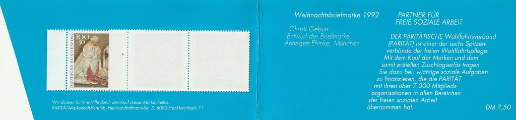 Booklet, Booklet-"Birth of Christ", Germany, Federal Republic,  , Biblical Accounts, Christmas, Feasts, Religion