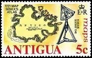 Stamp, Senex,s Atlas, Antigua and Barbuda,  