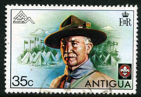 Lord Baden-Powell and tents. $