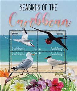 Mini Sheet, Caspian Tern (Hydroprogne caspia), Grenada Carriacou & Petite Martinique,  , Animals (Fauna), Birds, Gulls