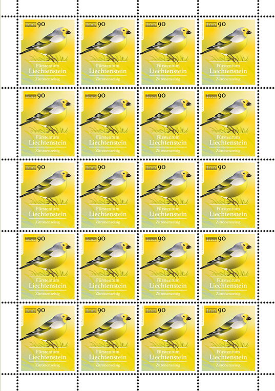 Citril Finch (Carduelis citrinella) Surcharged