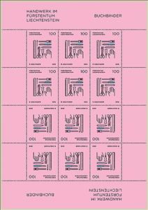 Full Pane, Handicrafts (Series II) - Bookbinder, Liechtenstein,  , Crafts