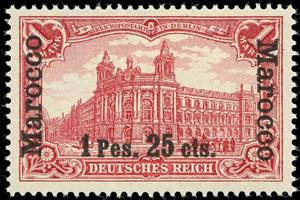 Stamp, General Post Office, Berlin - overprinted, Morocco, German Post Offices,  , Buildings, Post Offices