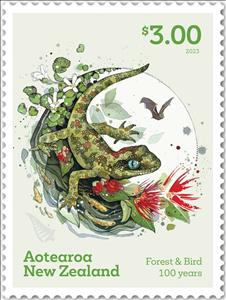 Stamp, Tautuku Gecko (Mokopirirakau sp.), New Zealand,  , Animals (Fauna), Environment Protection, Lizards