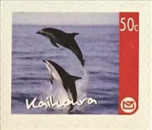 Stamp, Kaikoura Regional Issue - Dolphins Jumping, Personalized and Private Mail Stamps,  , Animals (Fauna), Dolphins, Sea (Marine) Mammals, Tourism