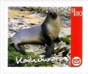 Stamp, Kaikoura Regional Issue - Seal, Personalized and Private Mail Stamps,  , Sea (Marine) Mammals, Seals (Animals), Tourism