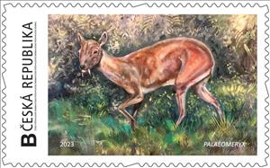 Stamp, Palaeomeryx, Personalized and Private Mail Stamps,  , Prehistorical Animals
