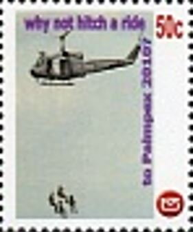 Palmpex Stamp Exhibition - Helicopter "Why Not Hitch a Ride"