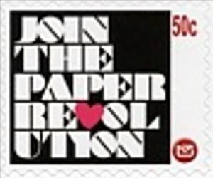 Stamp, Spicers Paper - Join the Paper Revolution, Personalized and Private Mail Stamps,  , Advertisements