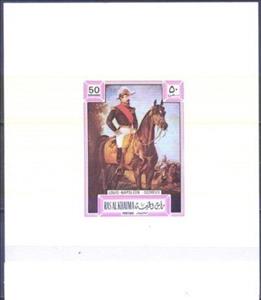 Souvenir Sheet, Louis-Napoleon, by Alfred Dedreux, Ras al Khaimah,  , Heads of State, Paintings