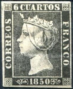 Stamp, Queen Isabel II, Spain,  , Queens, Royalty, Women