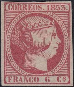 Stamp, Queen Isabel II, Spain,  , Queens, Royalty, Women