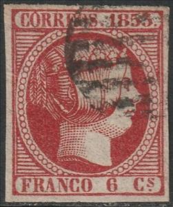 Stamp, Queen Isabel II, Spain,  , Queens, Royalty, Women