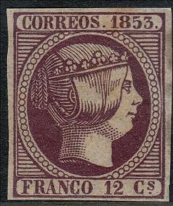 Stamp, Queen Isabel II, Spain,  , Queens, Royalty, Women