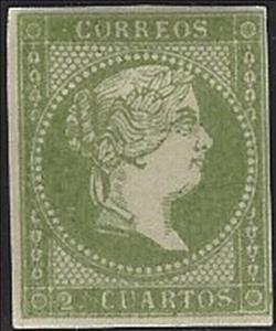 Stamp, Queen Isabel II, Spain,  , Queens, Royalty, Women