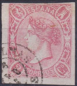 Stamp, Queen Isabel II, Spain,  , Queens, Royalty, Women
