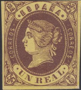 Stamp, Queen Isabel II, Spain,  , Crowns and Coronets, Famous People, Heads of State, Queens, Royalty, Women