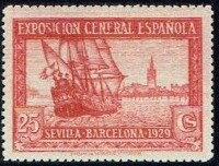 Stamp, Sevilla and Barcelona Exhibitions, Spain,  