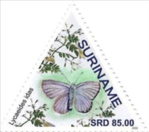 Stamp, Lycaeides idas, Suriname,  , Butterflies