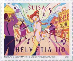 Stamp, 100 Years SUISA, Switzerland,  , Music, Musicians