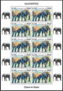 Full Pane, African Elephant (Loxodonta africana), Angola,  , Animals (Fauna), Elephants, Mammals