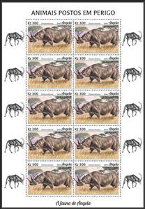 Full Pane, Black Rhinoceros (Diceros bicornis), Angola,  , Animals (Fauna), Mammals, Rhinoceroses