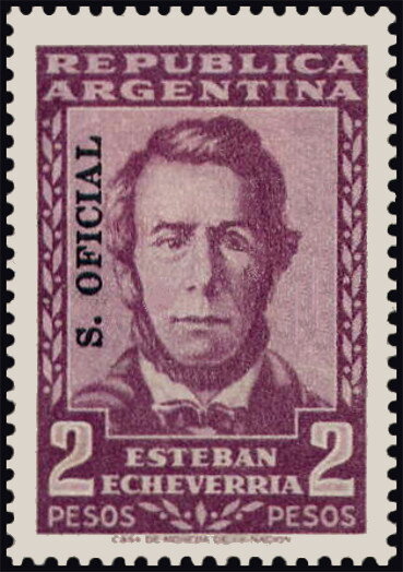 Esteban Echeverria (1805-1851), ovpt.