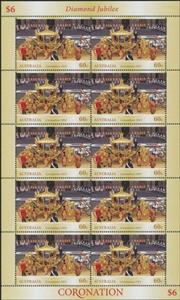 Mini Sheet, Royal Carriage, Embellished Sheet, Australia,  , Anniversaries and Jubilees, Carriages, Horses