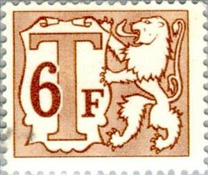 Stamp, Numeral, Belgium,  , Heraldic Animals