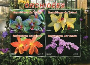 Mini Sheet, Orchides, Chad,  , Flowers, Orchids, Plants (Flora)