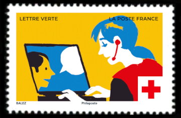 Stamp, Red Cross 2023 : Prevent and Educate, France,  , Red Cross and Red Crescent