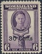 George VI, Lesser Kudu (Tragelaphus imberbis) - Overprinted