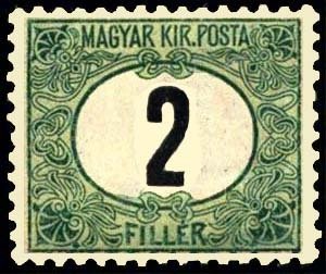 Stamp, Magyar Kir Posta, wmk. 3, perf. 11½x12, Hungary,  , Numbers