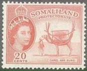 Stamp, Camel with Load, British colonies and territories,  , Mammals, Camels, Queens, Animals (Fauna)