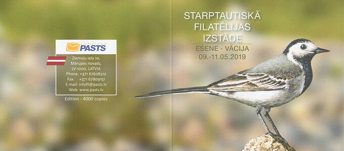 Booklet, Europa - National Bird - White Wagtail (Motacilla alba), Latvia,  , Animals (Fauna), Birds, C.E.P.T. / Europe, Flags, Maps