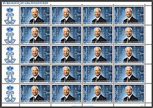 Full Pane, Prince Hans Adam II, Liechtenstein,  , Heads of State, Princes, Royalty