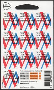 Booklet Pane, Inauguration King Willem-Alexander - Phosphor Variant, Netherlands,  , Letters (Alphabet)