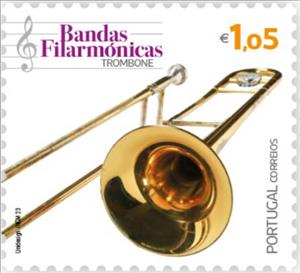 Stamp, Trombone, Portugal,  , Musical Instruments